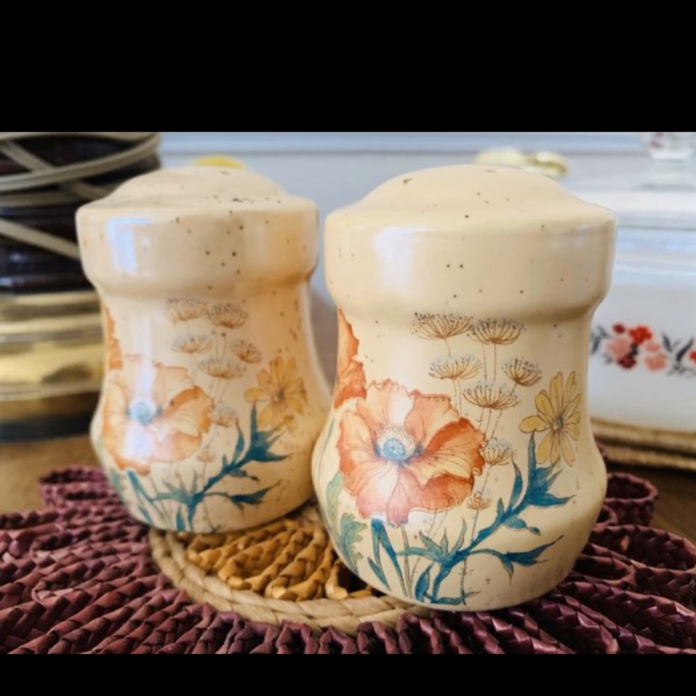 Vintage ceramic salt & pepper shakers - so pretty